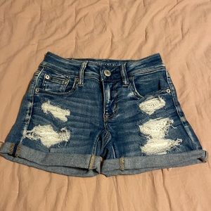 AEO Ripped Jean Shorts